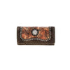 CLBW2-2809 American Bling Brown Concho Wallet/Wristlet