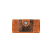 CLBW2-2820 American Bling Brown Concho Wallet/Wristlet