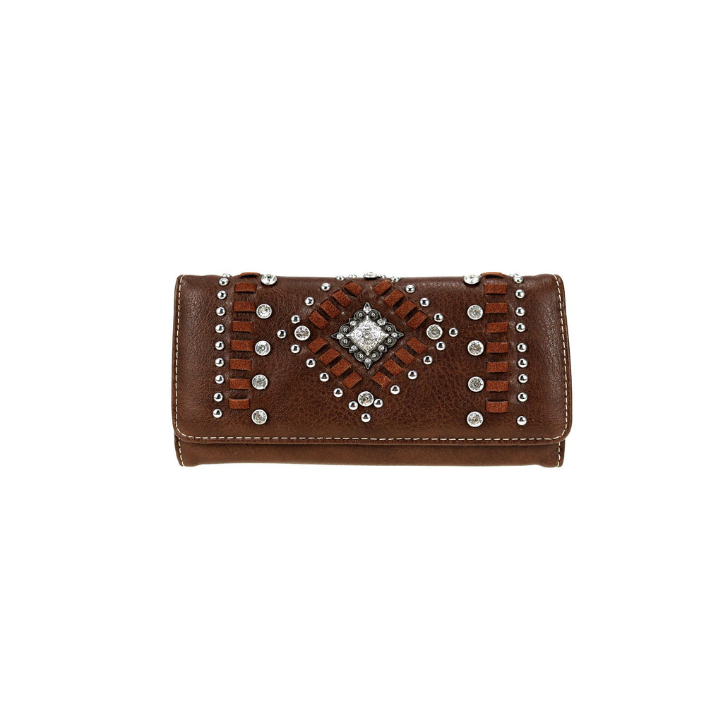 CLBW2-2821  American Bling Coffee Concho Wallet/Wristlet