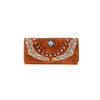 CLBW2-2822  American Bling Brown  Concho Wallet/Wristlet