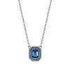 Stunning  1920's Downton Abbey Inspired Sapphire Blue Pendant-18235 - Blanche's Place