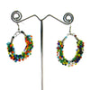 ERS170801-MLT  MULTI COLORS SEED BEADS ROUND CIRCLE EARRING
