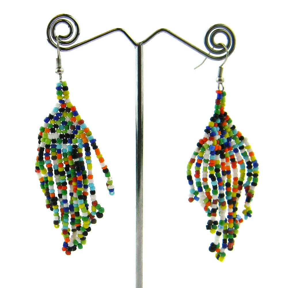 ERS170801-03MLT  MULTI COLORS SEED BEADS EARRING