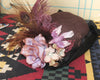 Victorian French Style Hat in Brown Lace and Mauve Accents- - Blanche's Place