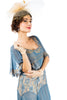 1920's  Nataya Vintage Inspired Blue Lace Dress-40835