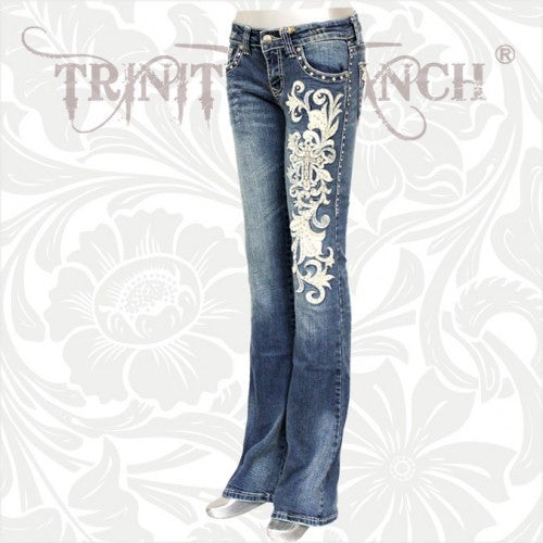 JN-TR004 Stretchy Hip Hugger Denim Trinity Ranch Jeans