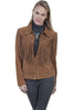 Women's Western Style Jacket with Fringe and Decorative Stud Design-L739 - Blanche's Place