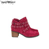 LBT-003  Trinity Ranch Western Leather Suede Booties Studs Collection