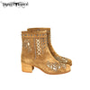 LBT-007 Trinity Ranch Western Leather Suede Booties Studs Collection
