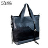 LEA-6030 Delila 100% Genuine Leather Hair-On Hide Collection Tote/Crossbody