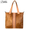 LEA-6036 Delila 100% Genuine Leather Hair-On Hide Collection Tote