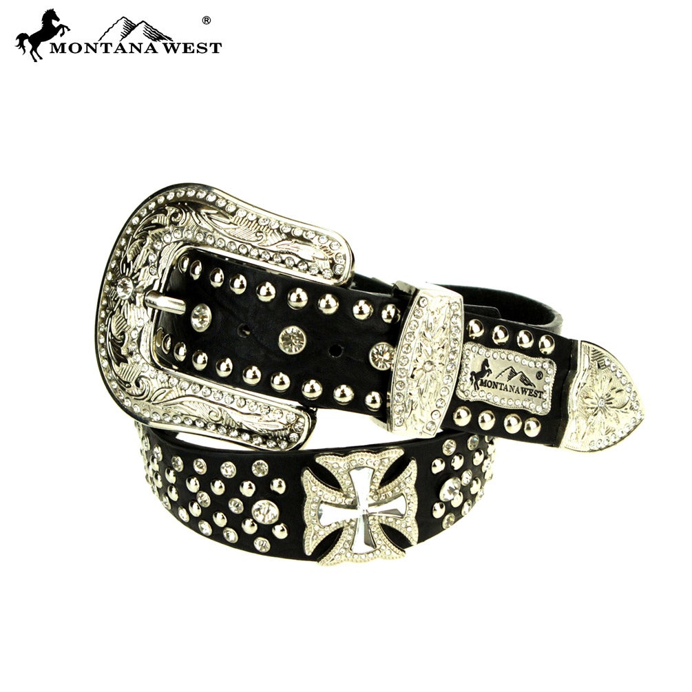 ME-B03-S045-S046 Montana West Western Bling Bling Belt