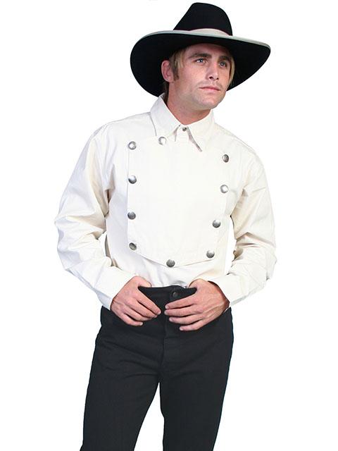 Men's Western Bib Front Old West Shirt-RW011 Men's Western Bib Front Old West Shirt-RW011