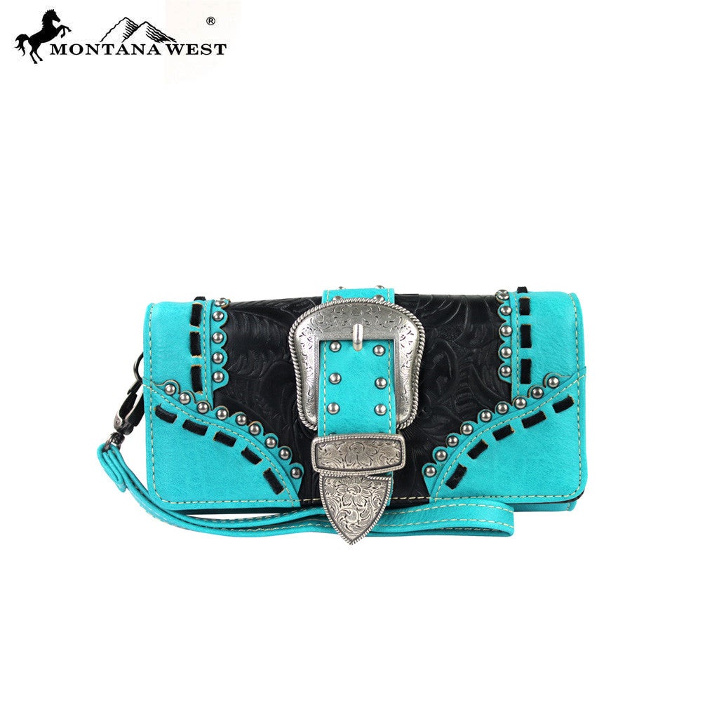 MW142-W002 Montana West Western Buckle Collection Wallet