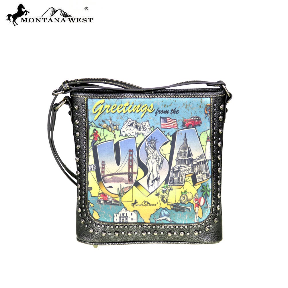 MW378-8287 Montana West USA Collection Crossbody Bag
