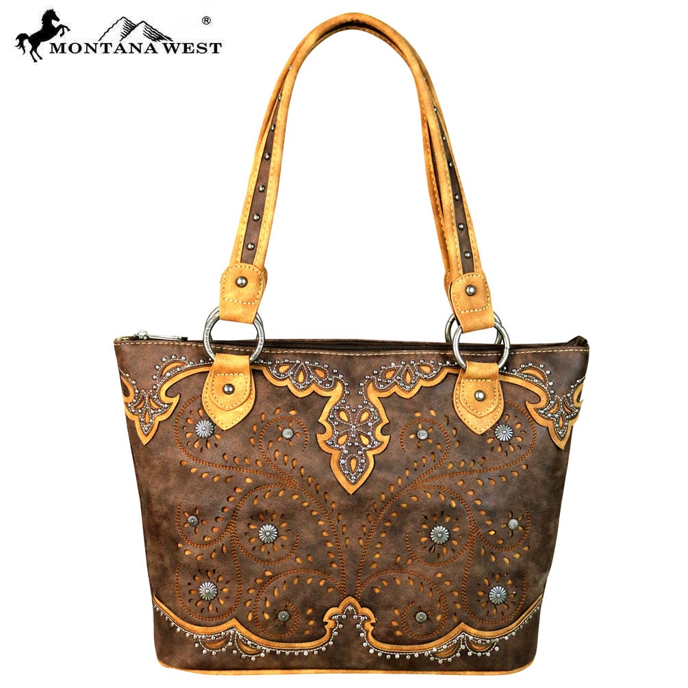 MW636-8317 Montana West Concho Collection Tote