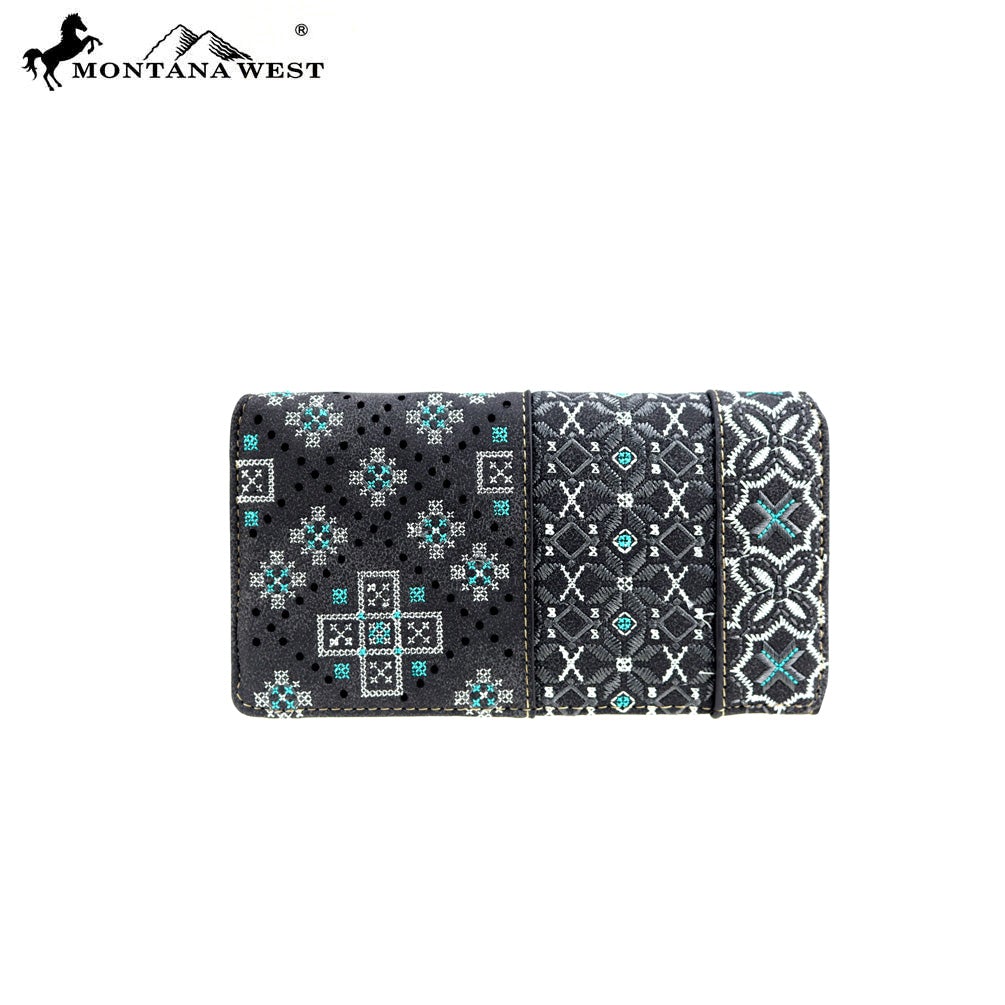 MW855-W010 Montana West Embroidered Collection Wallet