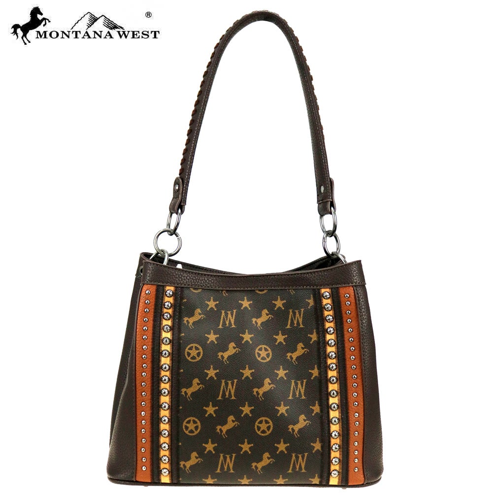 MW903-121 Montana West Signature Monogram Collection Hobo/Crossbody