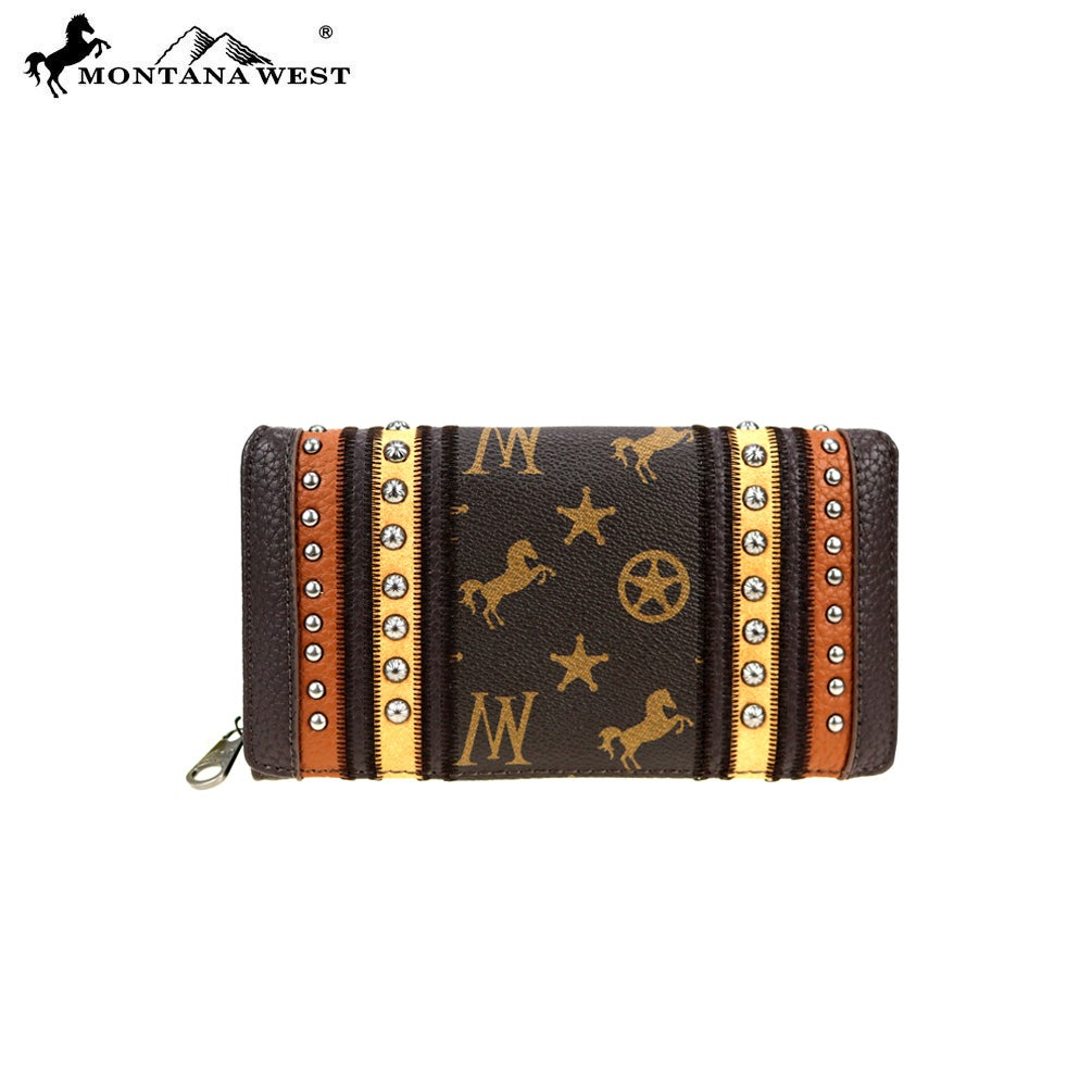 MW903-W010 Montana West Signature Monogram Collection Wallet