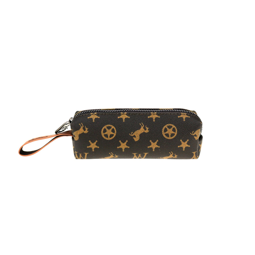 MW907-189 Montana West Signature Monogram Oblong Cosmetic Case