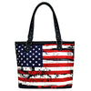 MW933-8112 Montana West American Flag Canvas Tote Bag