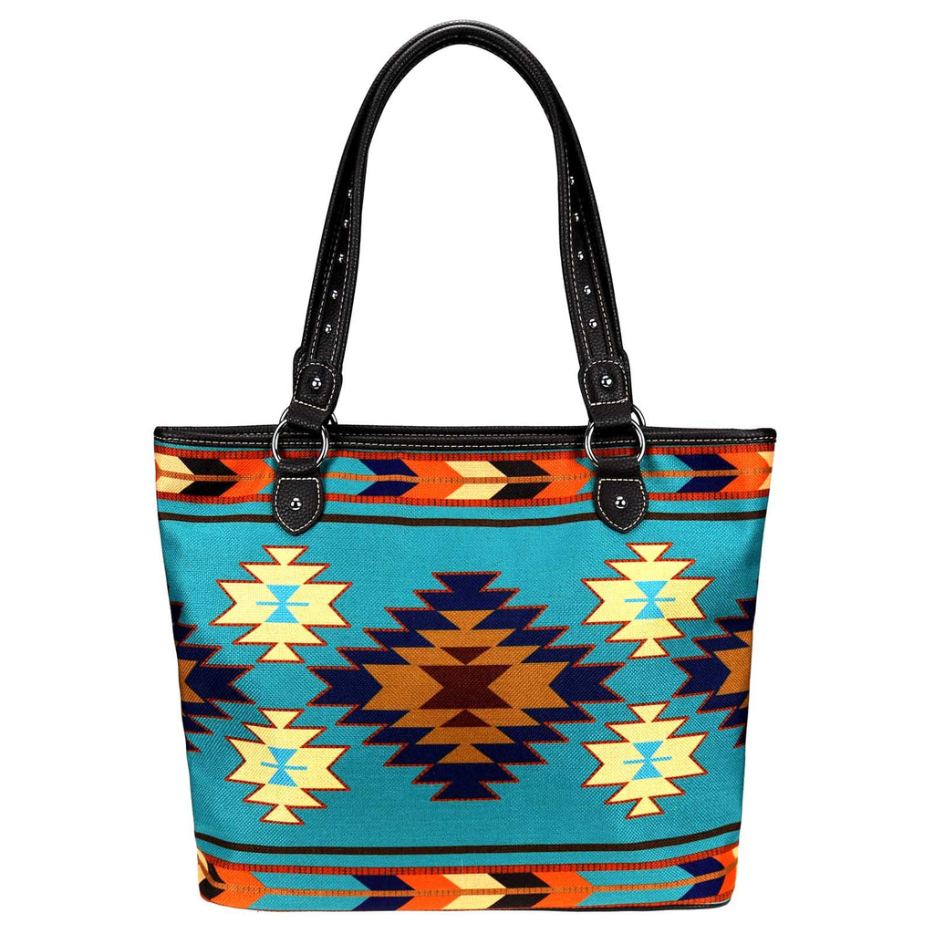 MW938-8112 Montana West Aztec Canvas Tote Bag