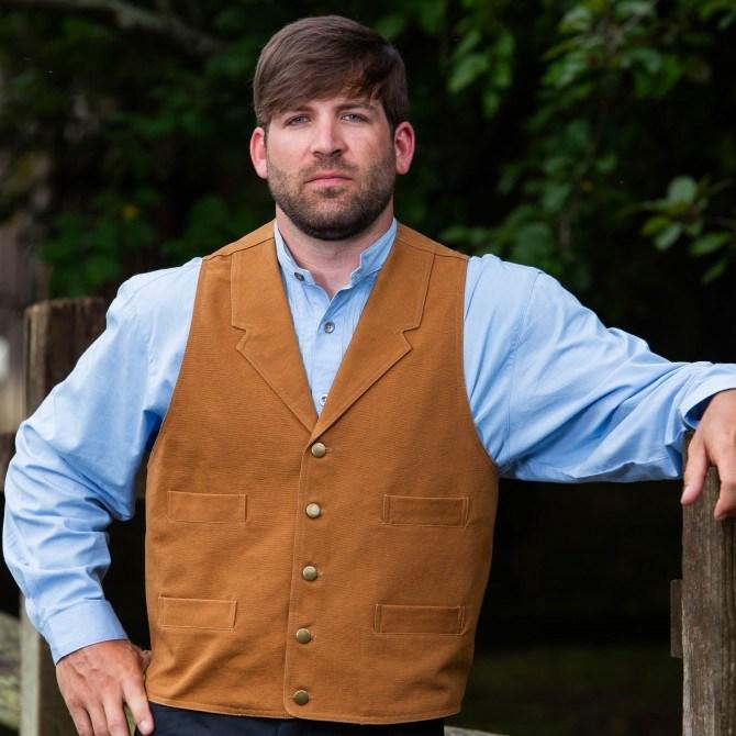 Abilene Old West Canvas Vest-CM6019 - Blanche's Place