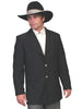Mens Black Old West Victorian Steampunk Town Coat