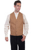 Mens Tan Cowboy Canvas Vest