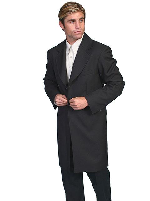 Mens Black Old West Victorian Frock Coat - RW042 - Blanche's Place