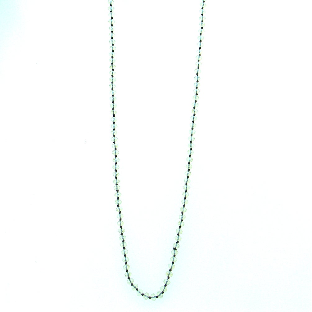 NKZ171125-10B  34"L  8MM CRYSTAL HAND-KNOTTED NECKLACE