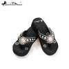NT- S001 Montana West Concho,Collection Wedge Flip Flops By Size