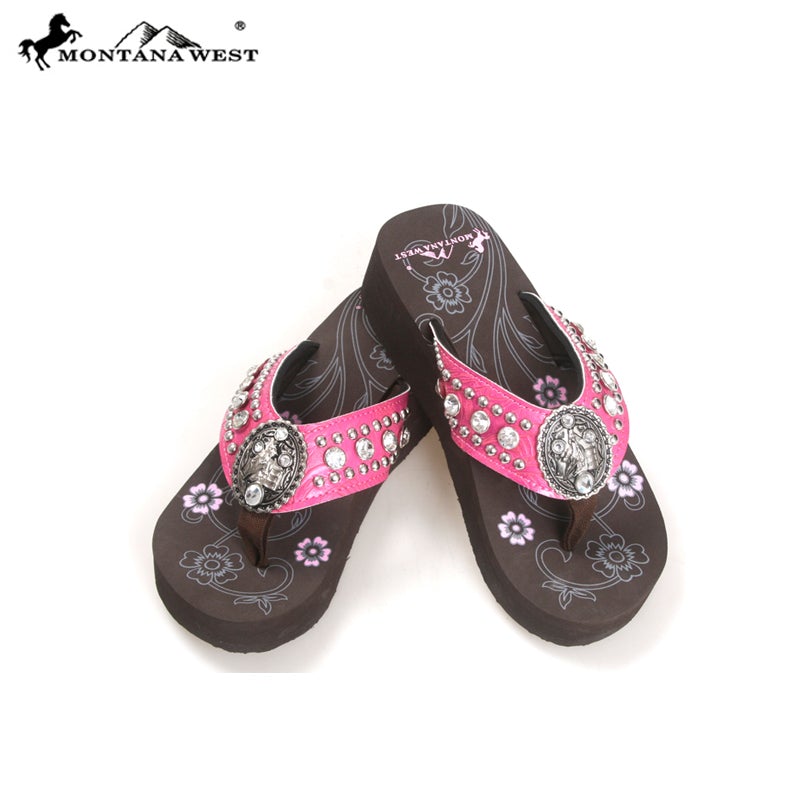 NT-S086 Montana West Concho Flip Flops Collection By Case