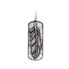 PD190107-03 SLVR  Silver feather pendent