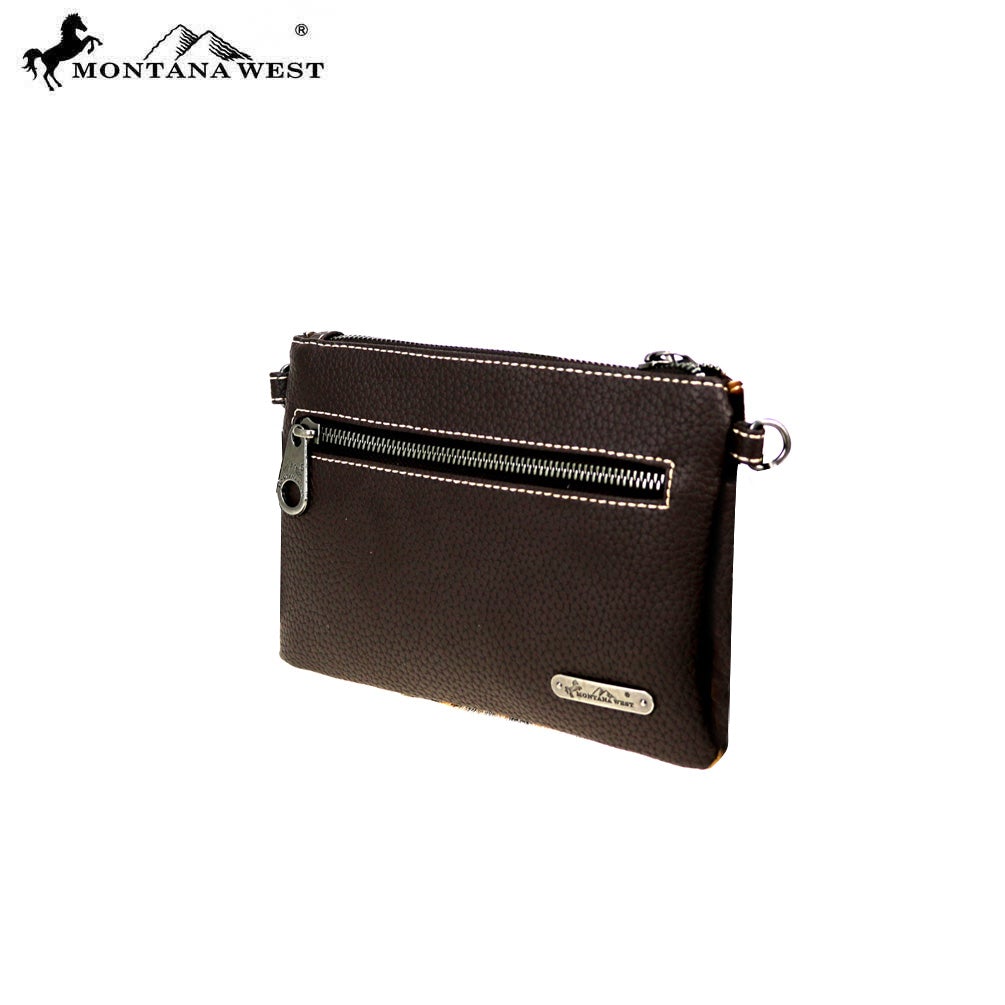 RLH-003 Montana West Hair-On Cowhide Leather Clutch/Crossbody