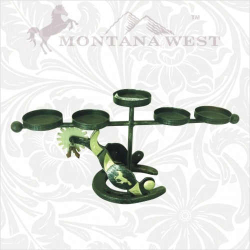 RSH-004 Montana West Western Spurs Five Candles Holder