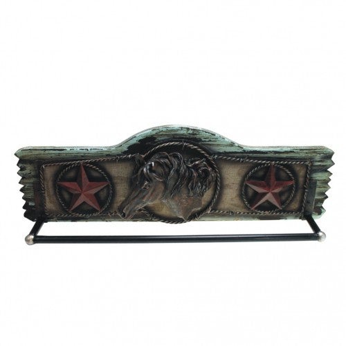 RSM-093 Montana West Horse and Lone Star Towel Rack
