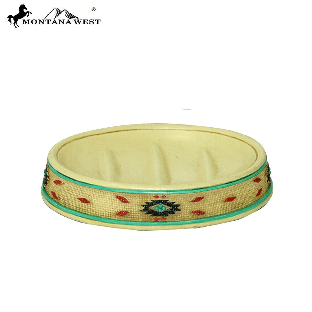 RSM-1839 Montana West Aztec Pattern Resin Soap Dish