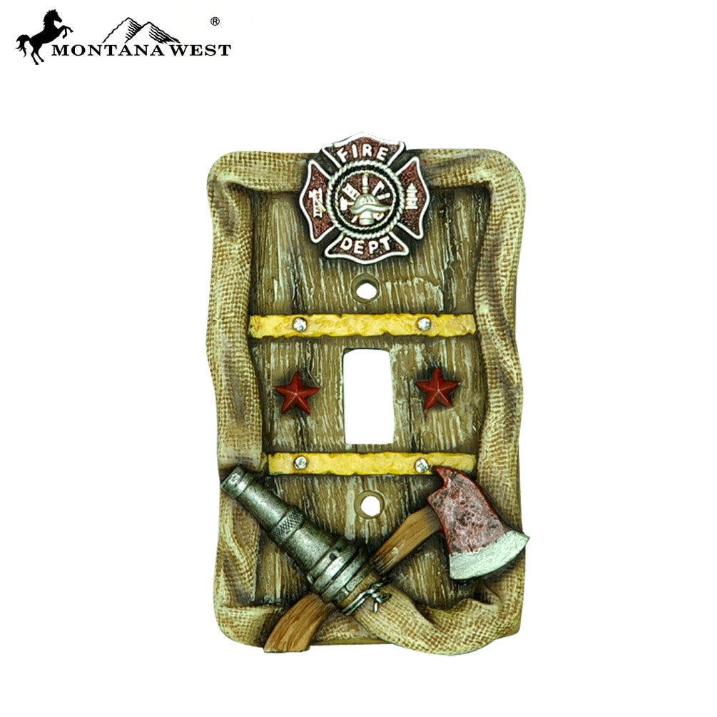 RSM-1925 Montana West Fire Hose Resin Single Switch Plate Cover