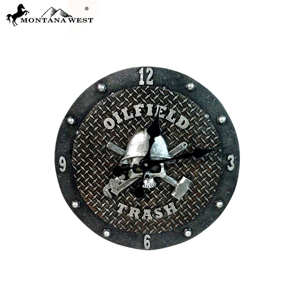 RSM-217 Montana West "OILFIELD TRASH" Wall Clock