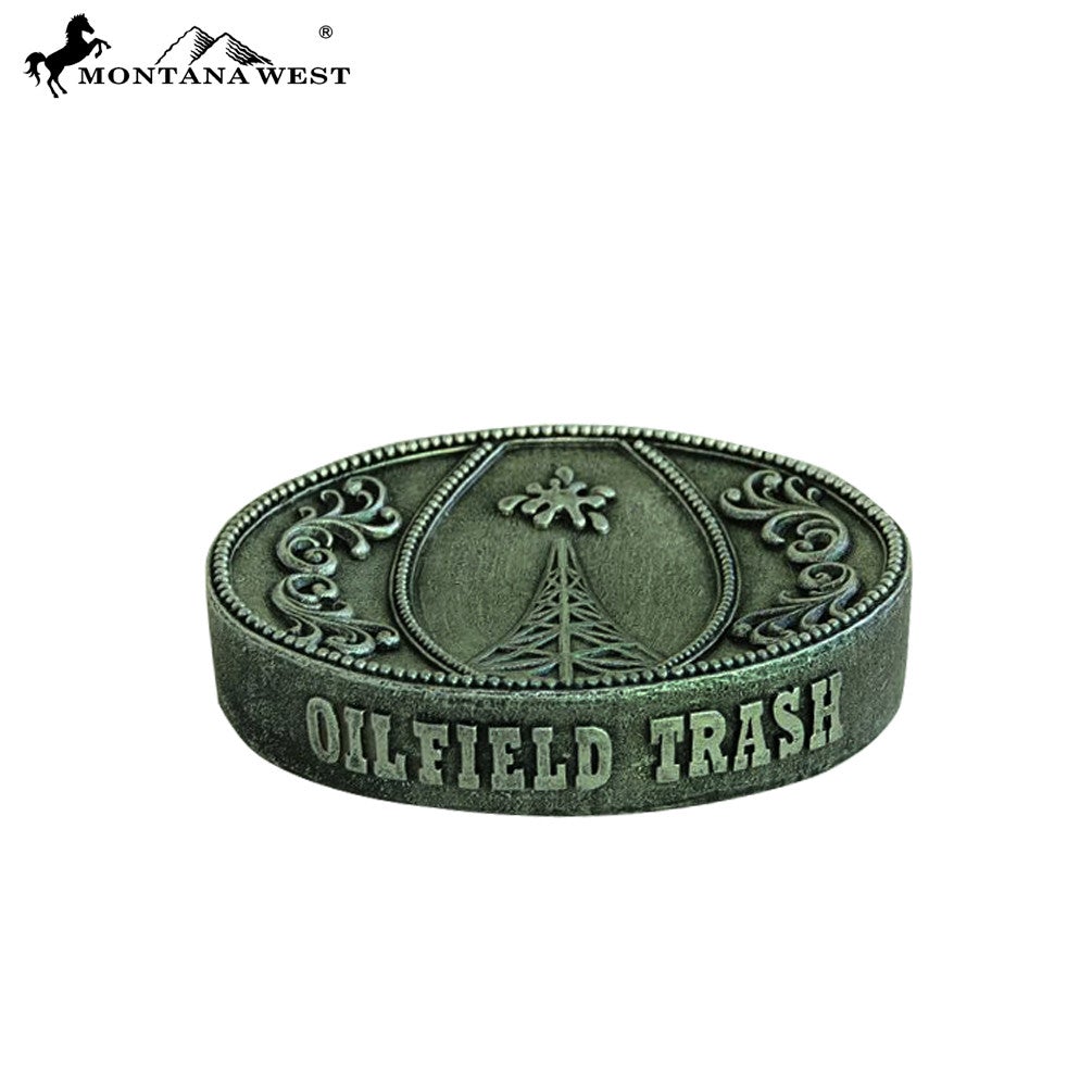 RSM-225 Montana West Pewter "OILFIELD TRASH" Soap Dish