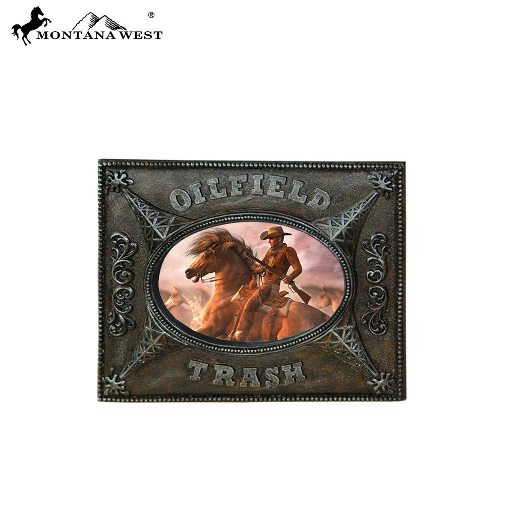RSP-225 Montana West "OILFIELD TRASH" Bronze Resin Photo Frame