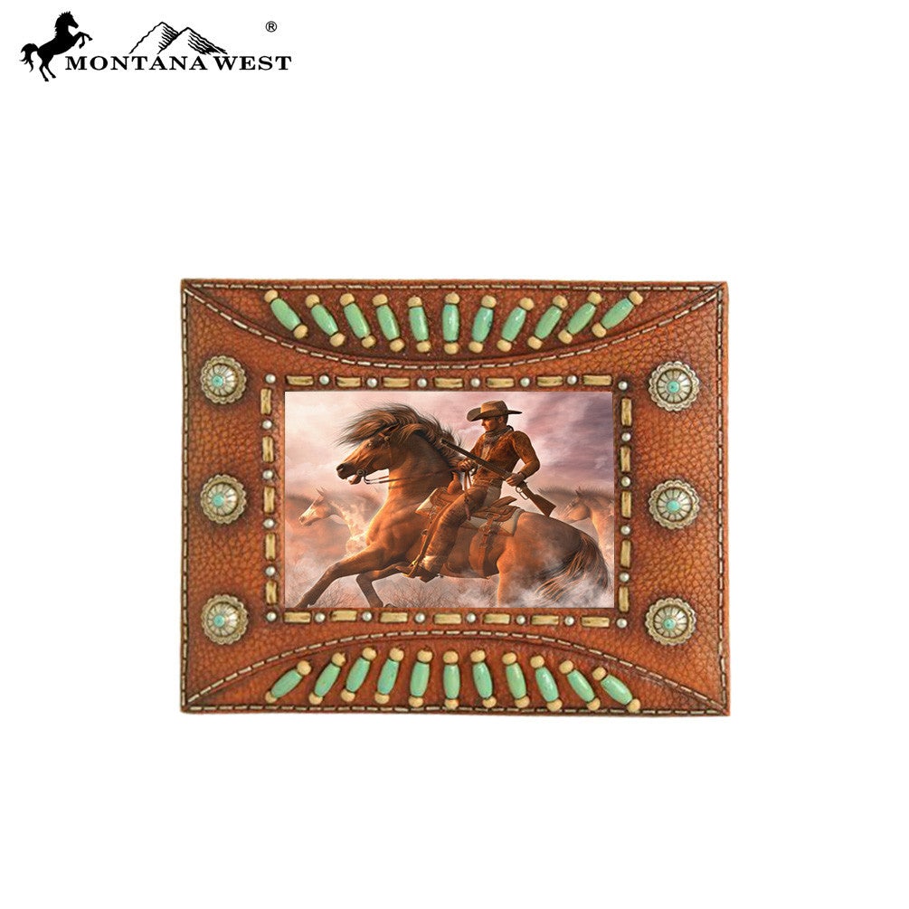 RSP-230 Montana West Indian Beaded Resin Photo Frame - Brown