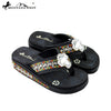 SE18-S008 Montana West Embroidered Flip-Flops Collection By Size