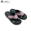 SE26-S096 Montana West Embroidered Flip-Flops By Size