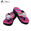 SE31-S008 Serape Wedge Collection Flip Flops By Size