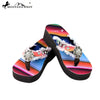 SE32-S001 Serape Wedge Collection Flip Flops By Size