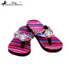 SE33-S002 Serape Thin Sole Collection Flip Flops By Size