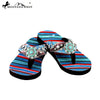 SE33-S096 Serape Thin Sole Collection Flip Flops By Size