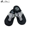 SE83-S088  Bling Bling Collection Wedge Flip Flops By Case